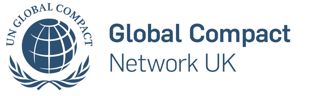 UN Global Compact Network UK logo, symbolizing corporate sustainability and commitment to ethical practices in alignment with environmental and social governance.