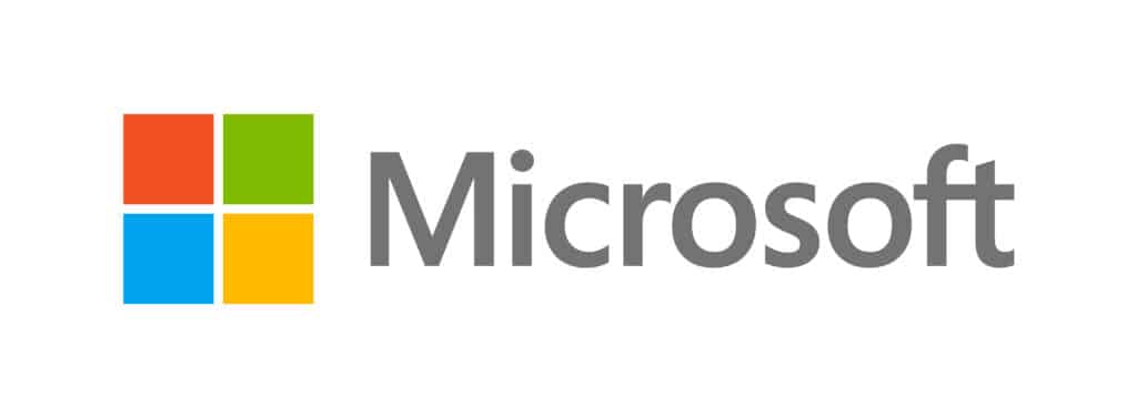 Microsoft logo representing cybersecurity tools and services at the roundtable event.