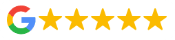 Google 5-star rating graphic representing Reliable Networks' high customer satisfaction in managed IT support services.